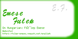 emese fulep business card